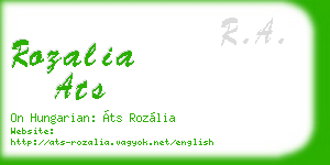 rozalia ats business card